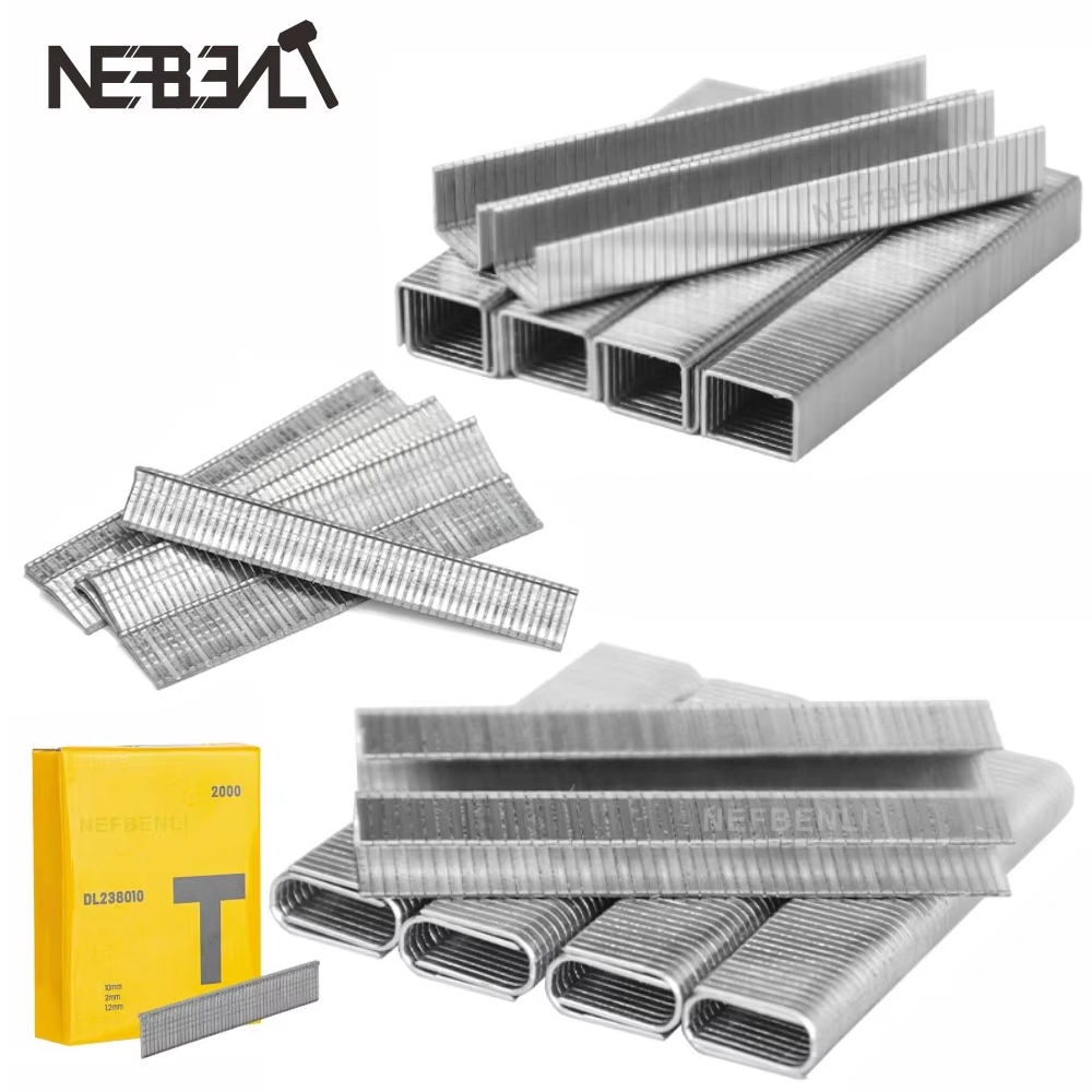 Nail Gun Brad - 2000 Pcs U/Door/T Shaped Staples 12x6.3mm/11.2x8mm/10.1x2mm