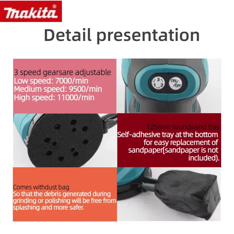 Makita DBO180Z Brushless Recha - Random Orbital Sander recension och pris
