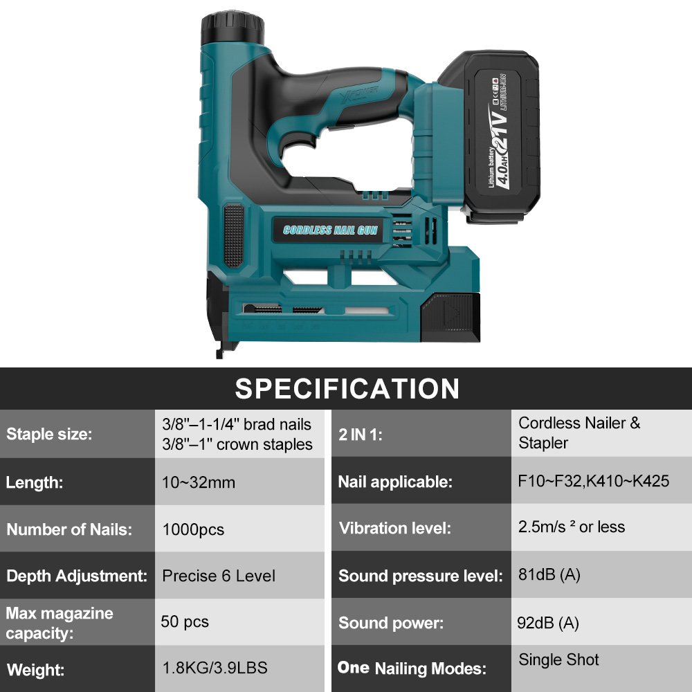 YEARTOP 6 Gear Depth Adjust El - Staple Gun Electric recension och pris