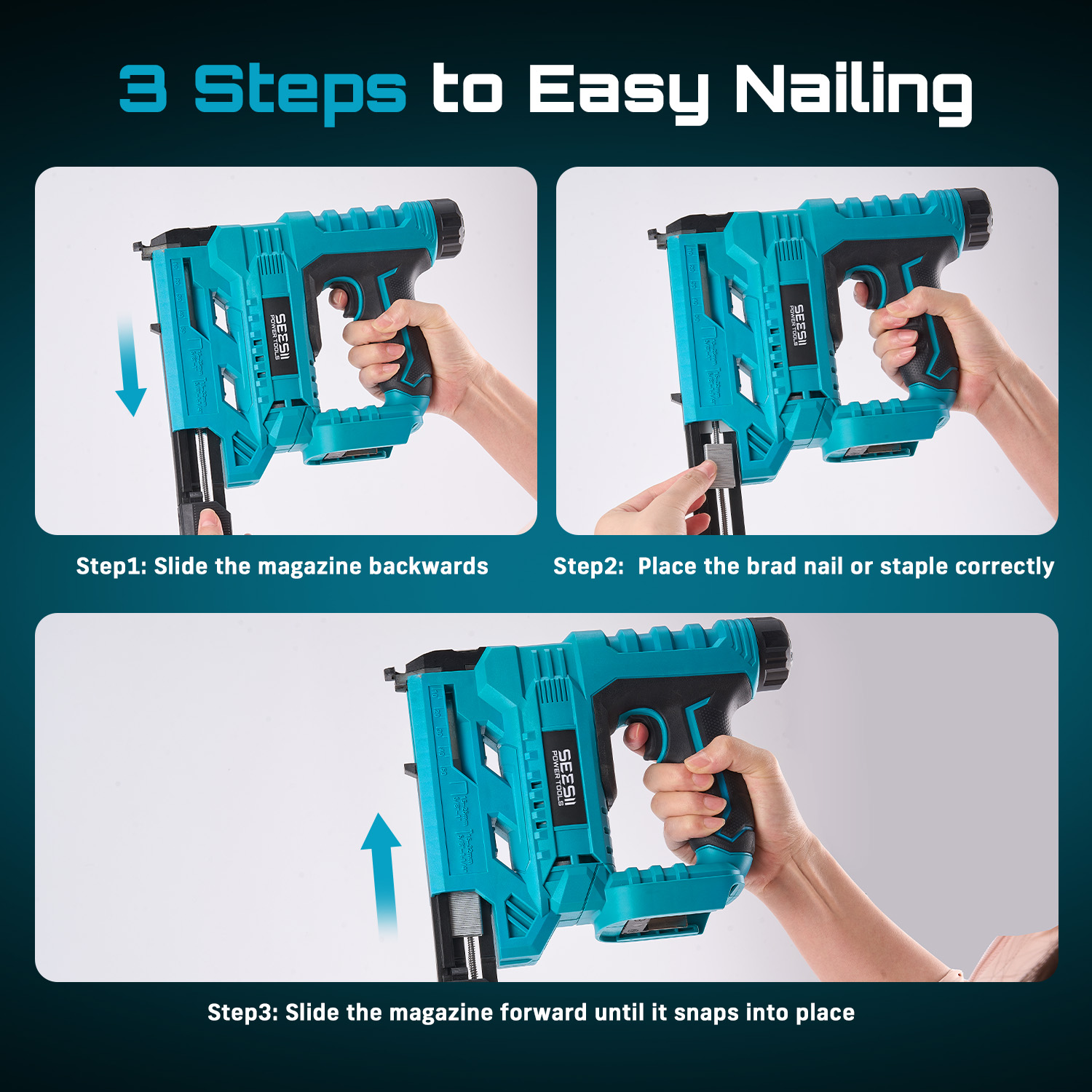 SEESII Electric Nail Gun Cordl - Staple Gun Electric recension och pris