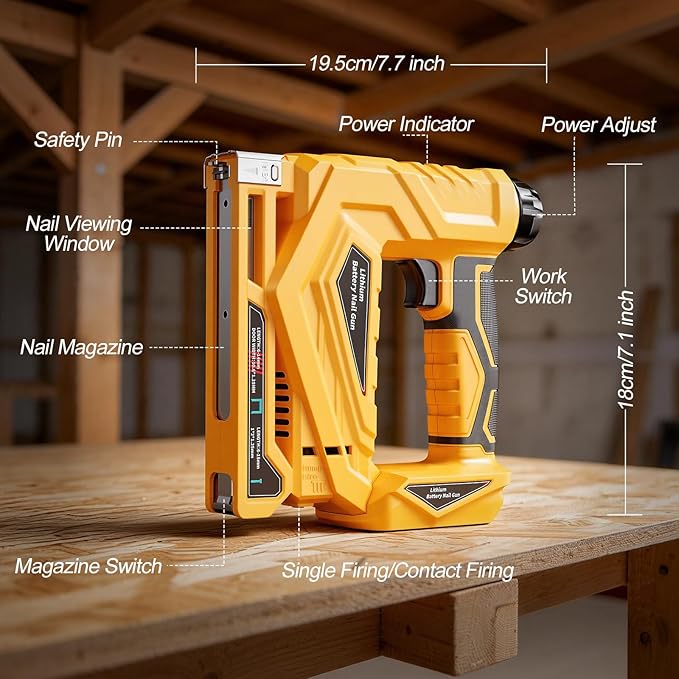 YEARTOP 2 Mode Electric Nailer - Nail Gun Brad recension och pris