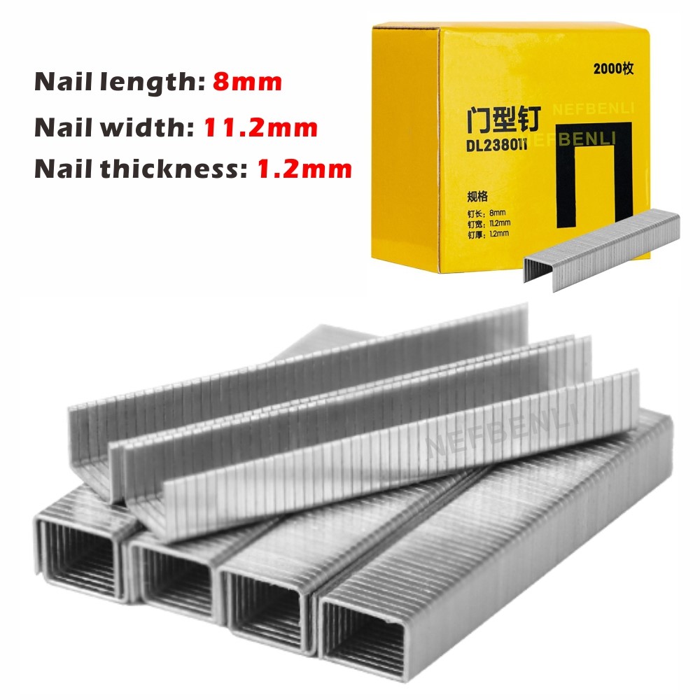 2000 Pcs U/Door/T Shaped Stapl - Nail Gun Brad recension och pris