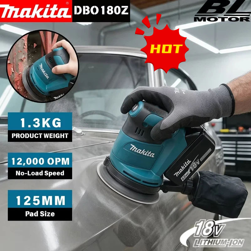 Makita DBO180Z 18V Brushless C - Random Orbital Sander recension och pris