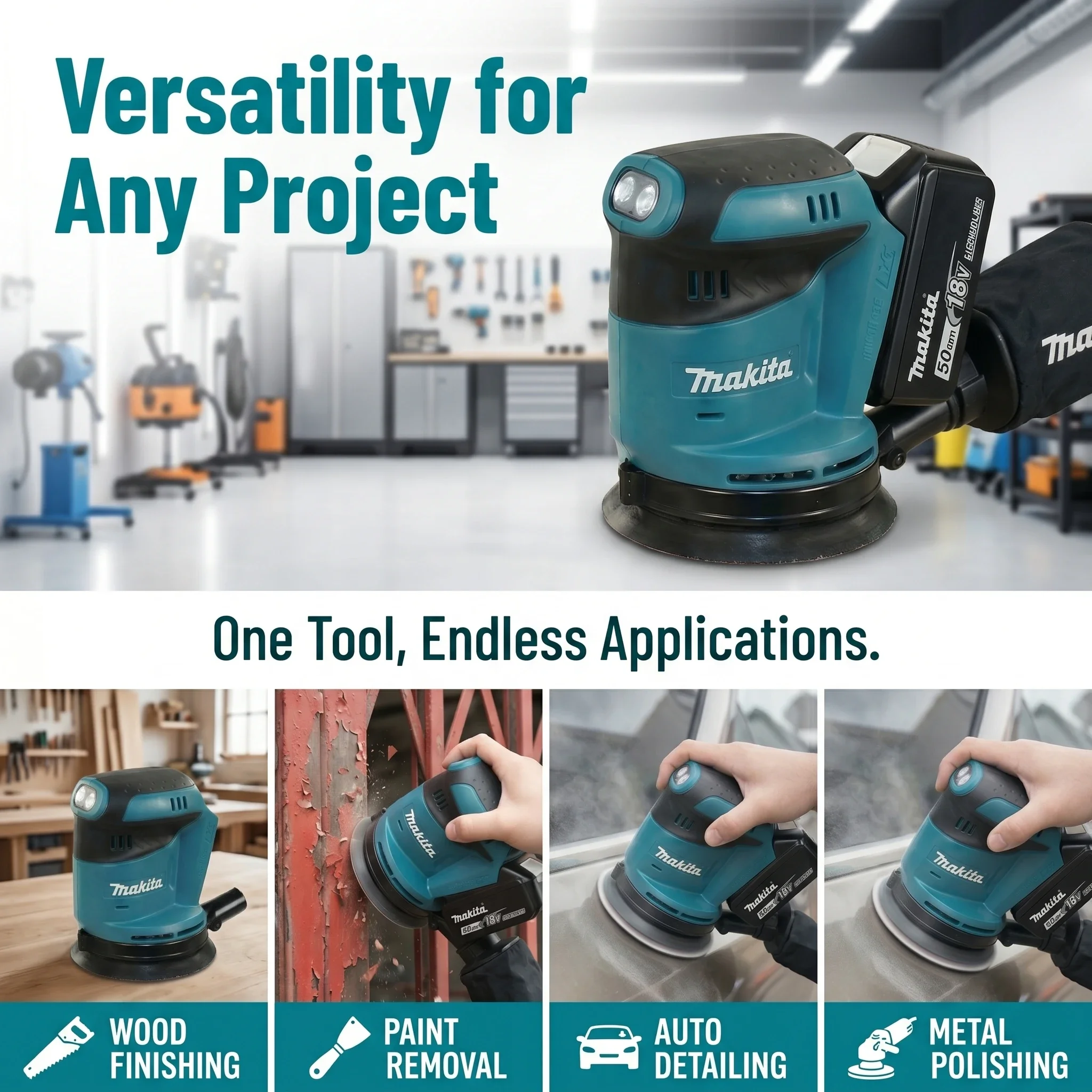 Makita DBO180Z 18V Brushless C - Random Orbital Sander recension och pris