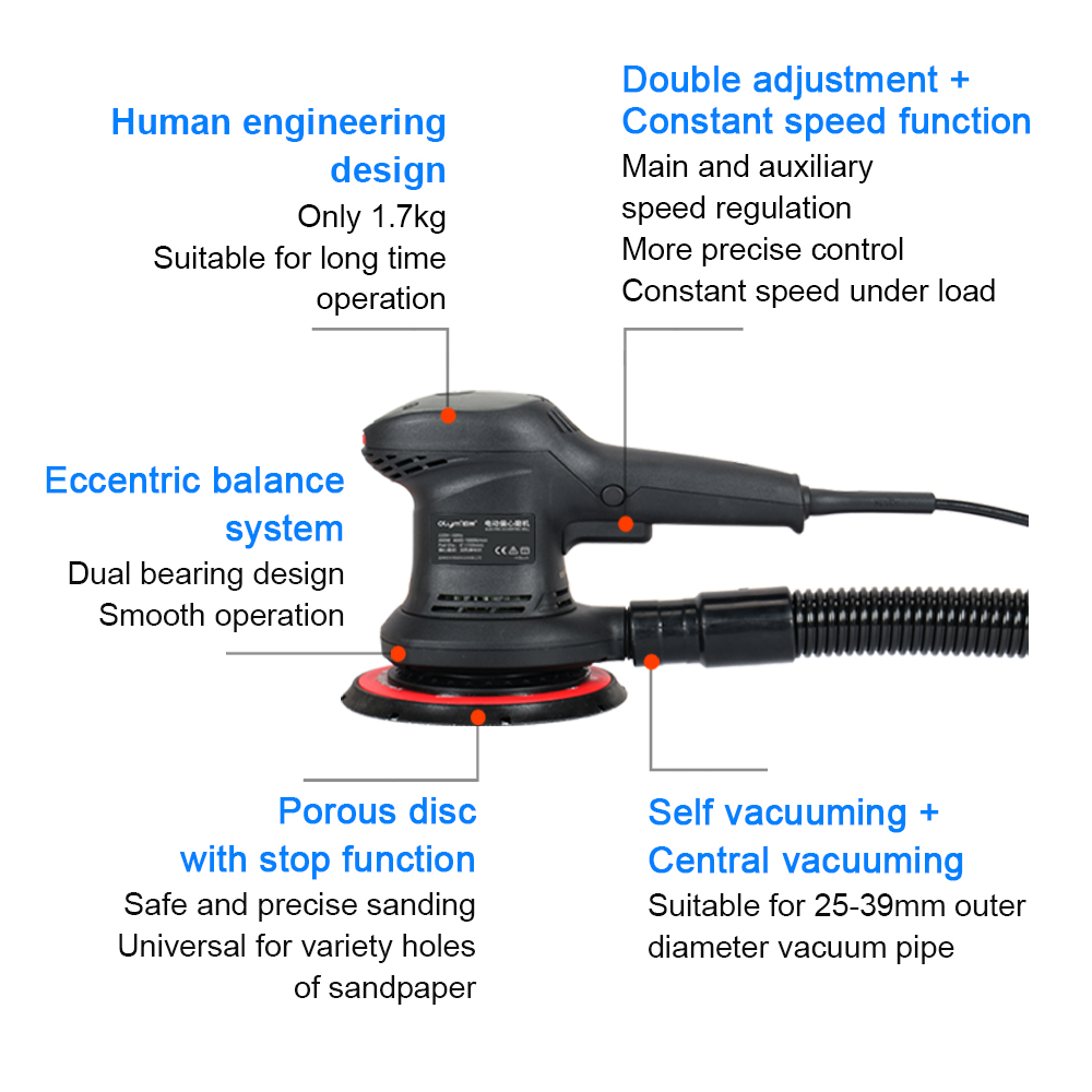HONGMAI Orbit 3Mm Central Vacu - Random Orbital Sander recension och pris
