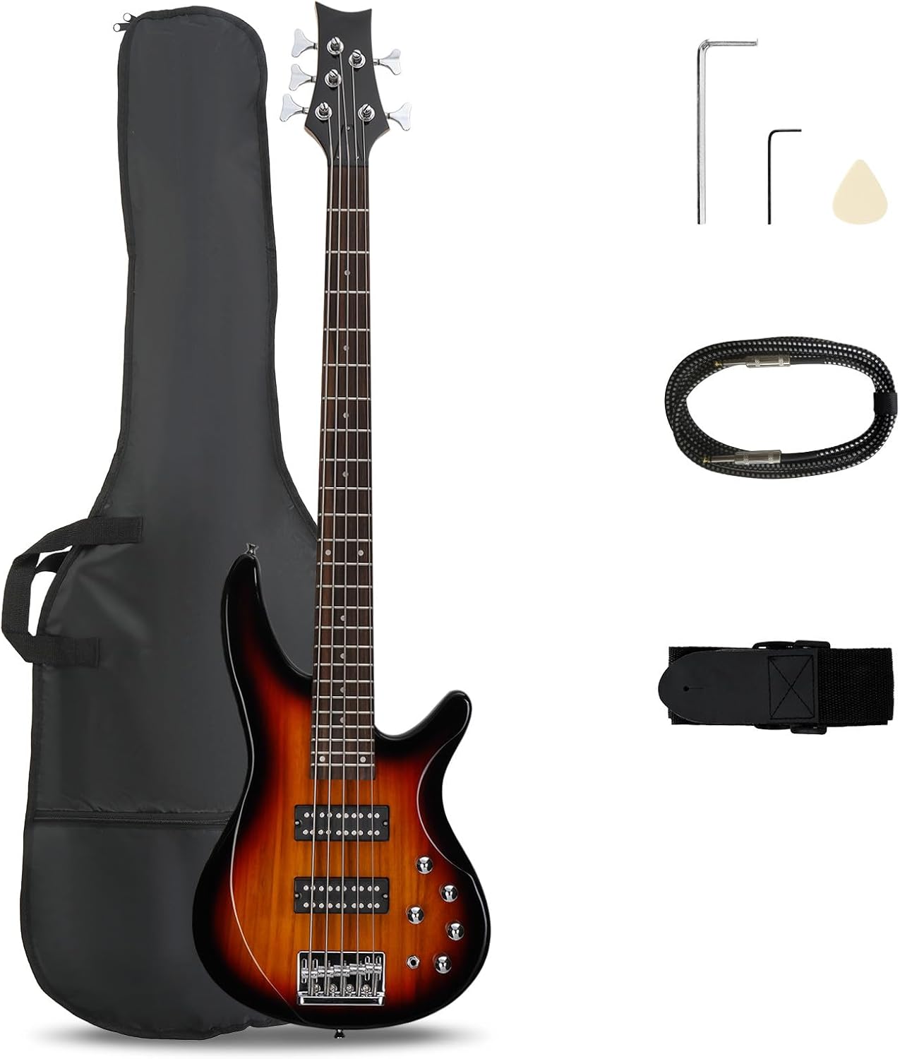5-String Electric Bass Guitar, - Bag Power Tools recension och pris